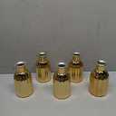 NUPTIO Bud Vases Glass Gold: 5 Pcs Small Vase Set in Bulk for Flowers - Mini Vintage Flower Bottle Single Assorted Vases for Wedding Table Centerpieces