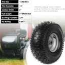 AR-PRO (2-Pack) 15 x 6.00-6 Tire and Wheel Assembly, Replacement Pneumatic Front Lawn Mower Tires for Riding Mower, 3" Offset Hub and 3/4" Bushings, 4Ply, 500 lbs Capacity