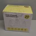 40 PCS Food Storage Containers with Lids Airtight (20 Lids &20 Containers) - Leakproof Meal-Prep Containers for Kitchen Storage Reusable Plastic Microwave/Dishwasher Safe with Labels & Pen