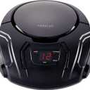 PROSCAN Elite Portable CD Boombox with AM/FM Radio (Black)