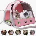 Bearded Dragon Carrier, Lizards & Small Animal Travel Carrier for Sugar Glider, Hedgehog, Rat, Parrot, Bird & Guinea Pig - Portable, Two-Pig Pink Carrier