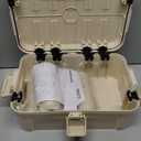 RESTMO 5-Piece Outdoor Waterproof Electrical Box Set 12.5" x 8.5" x 5" Large & 7.1" x 2.3" x 2.3" Small, Weatherproof Boxes for Power Strip, Outlet, Plug, Socket, Timer, Holiday Light, Almond