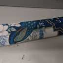 Blue Green Peacock Chinoiserie Floral Mahjong Mat 31.5"x31.5"