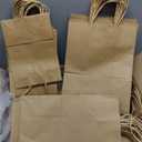 woric 120 PCS Brown Paper Bags with Handles, Large Gift Bags 4 Assorted Sizes Bulk Paper Bags for Small Business Retails Shopping