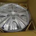 Custom Accessories 4-Pack 15" SGT-5 Wheel Covers, Replacement Hubcaps for Cars, Trucks, SUVs  Silver/Chrome