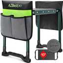 Garden Kneeler and Seat Heavy Duty, Upgraded Foldable Gardening Stool - Widened to 10" Stable Wear-resistant Prevent Knee and Back Pain, Beautiful Logo high-end 2 Large Tool Bags Gift for Women