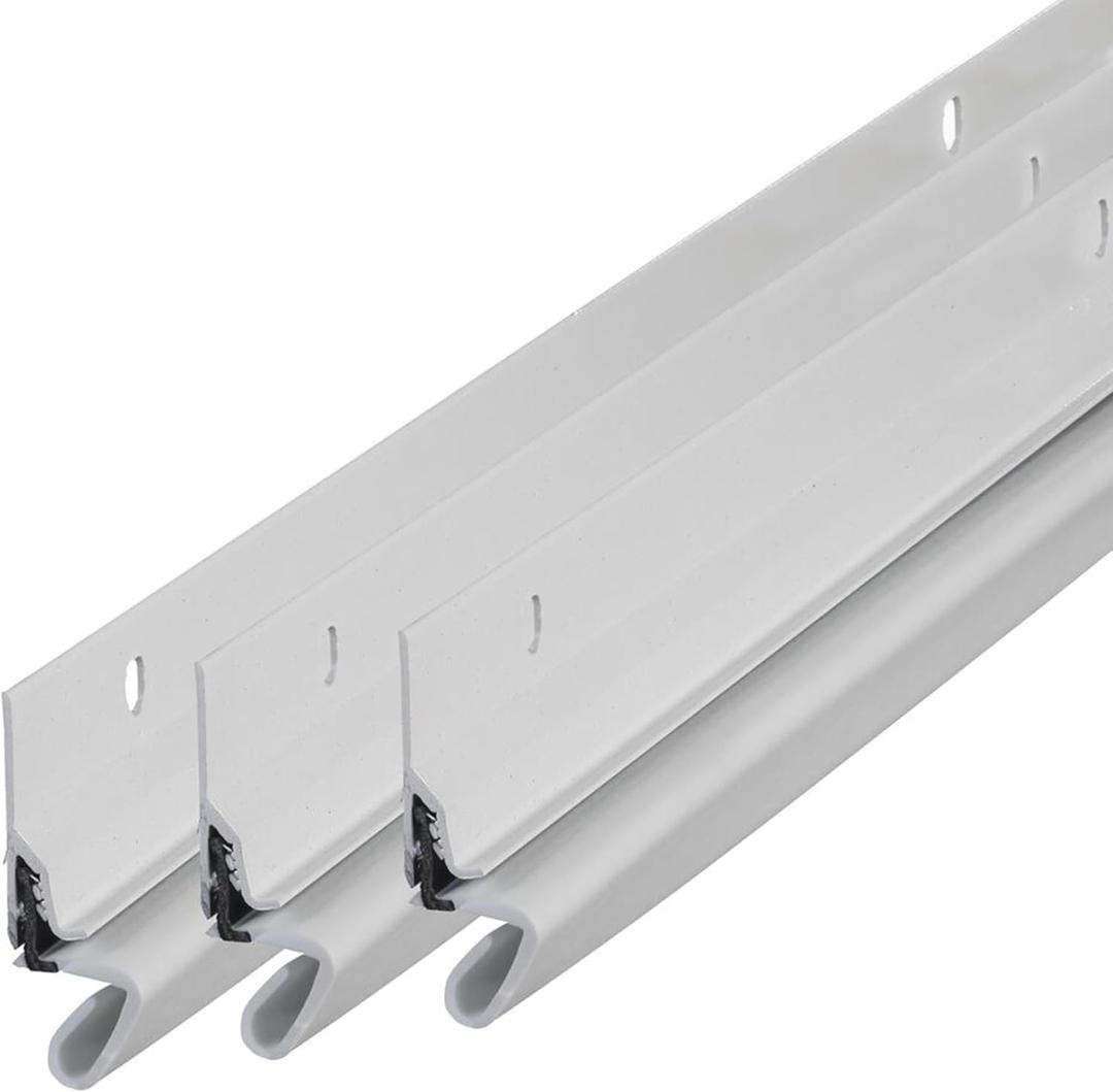 M-D Building Products 52047 White Aluminum and Premium Rubber Heavy-Duty Screw-on Top and Sides Door Seal Kit