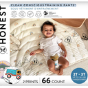 The Honest Company Clean Conscious Training Pants for Sensitive Skin, Hypoallergenic, FragranceFree, Rompin' & Stompin' Diggin' It Size 2T/3T (up to 34 lbs), 66 Count
