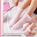 Shyyween 5 Pairs Women Bow Fuzzy Socks Fluffy Cozy Slipper Socks for Sleeping Coquette Bow Birthday Gifts