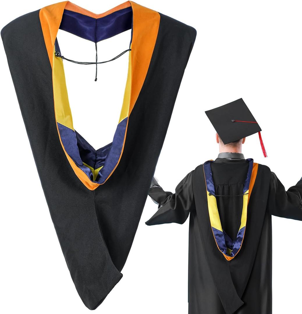 Mepase 42 Inch Master Graduation Hood Unisex MBA Education Master Hood Drab University Academic Hood for Graduation Ceremony