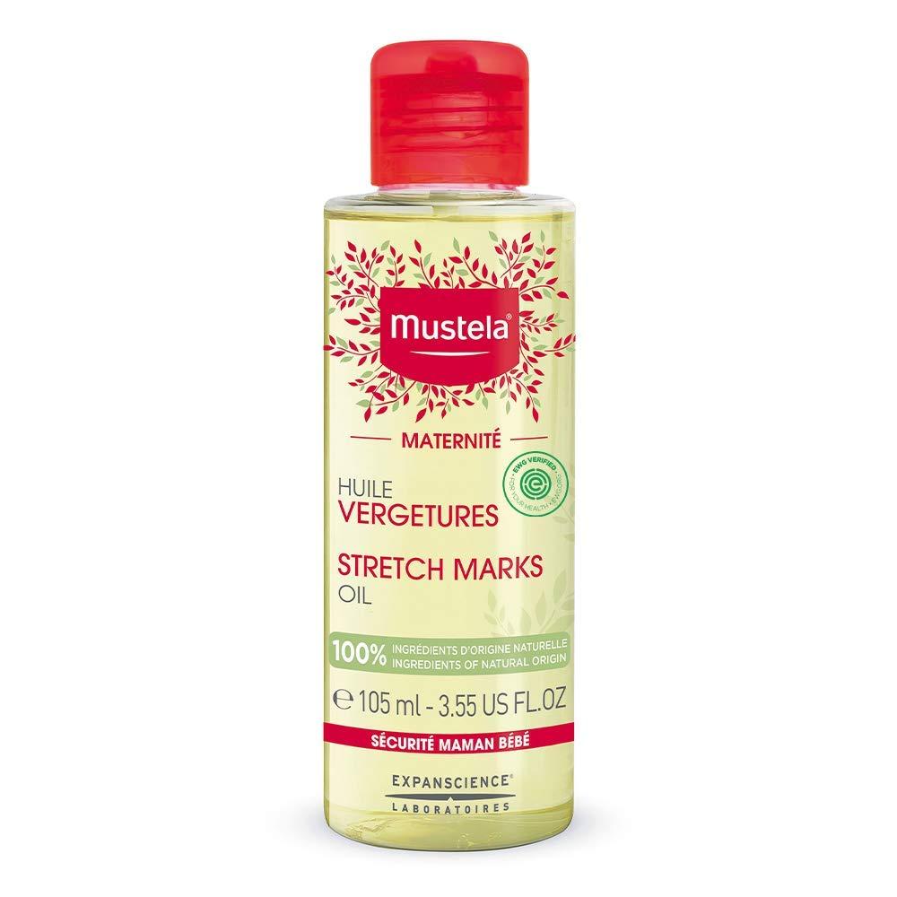 Mustela Maternity Stretch Marks Oil - with Natural Avocado, Maracuja & Sunflower Oil - EWG Verified, Vegan & Fragrance Free - 3.55 fl. oz.