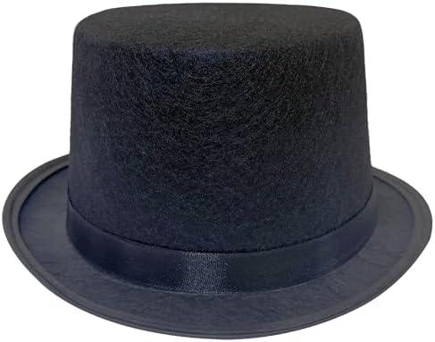 NOBONDO Funny Black Felt kids Top Hat - Dress Up Lincoln Hats for Magician or Ringmaster Costumes, S