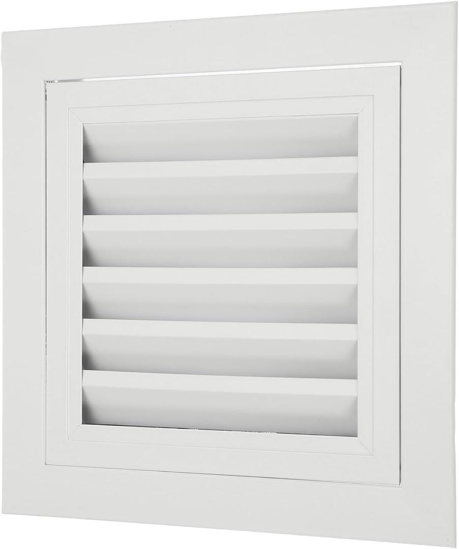 PATIKIL 10" x 10" Aluminum Return Grille, Return Air Vent Cover Linear Bar Removable Grille with Mesh Filter for Sidewall Wall Ceiling Floor HVAC System, White