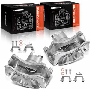 A-Premium Front Disc Brake Caliper Assembly with Bracket Compatible with Select Chrysler, Dodge and Jeep Models - 200 2011-2014, Sebring 2007-2010, Avenger 08-14, Caliber, Compass, Patriot, 2-PC Set