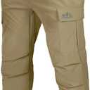 Men's Track Pants Outdoor Athletic Running Casual Joggers Pants with Zipper Pockets Lightweight Quick Dry (XX-Large, Khaki)