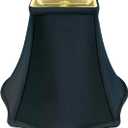 Royal Designs, Inc. Flare Bottom Outside Square Bell Lamp Shade, 4 x 10 x 8.5, Black (BS-702-10BLK)