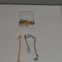 4 Pcs Purse Chain Strap Extender 7.9 Inch Purse Chain and 8 Pcs Studs Rivets D Ring, Flat Wallet Strap Extender with Post Head Buttons Bag with Hole Punch(Gold, Silver)