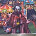 Funnytree 7x5ft Halloween Evil Circus Theme Backdrop for Photography Clown Creepy Carnival Haunted House Horror Scary Birthday Party Decorations Banner Home Decor Photo Booth Props Background