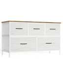 SONGMICS Dresser for Bedroom, Wide Dresser with 5 Fabric Drawers