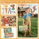Kids Tool Set with Drill,155Pcs Toddler Tool Set with Toolbox,STEM Montessori Toys for 3 4 5 Year Old,Pretend Play Kid Toy,Educational Construction Toy for 3-5 Year Old Boy Girl,Birthday Gift for Kids