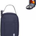 NOL Natural Organic Lifestyle Insulated Lunch Bag for Adult - Snack Bag Lunch Cooler Bag Soft Lunch Tote Bag for Work, Navy blue
