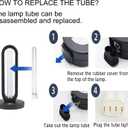 2PC UV Light Tube Ozone Sanitizer Bulb Ultraviolet Lamp Quartz Type 38W