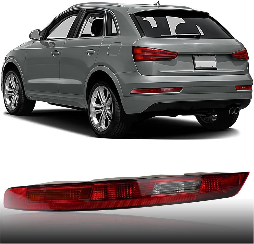 Rear Bumper Brake Tail Light Kit Compatible with Audi Q3 SUV 2016-2018 Left Driver Side Lower Rear Tail Fog Lamp Replace (Left Driver Side)