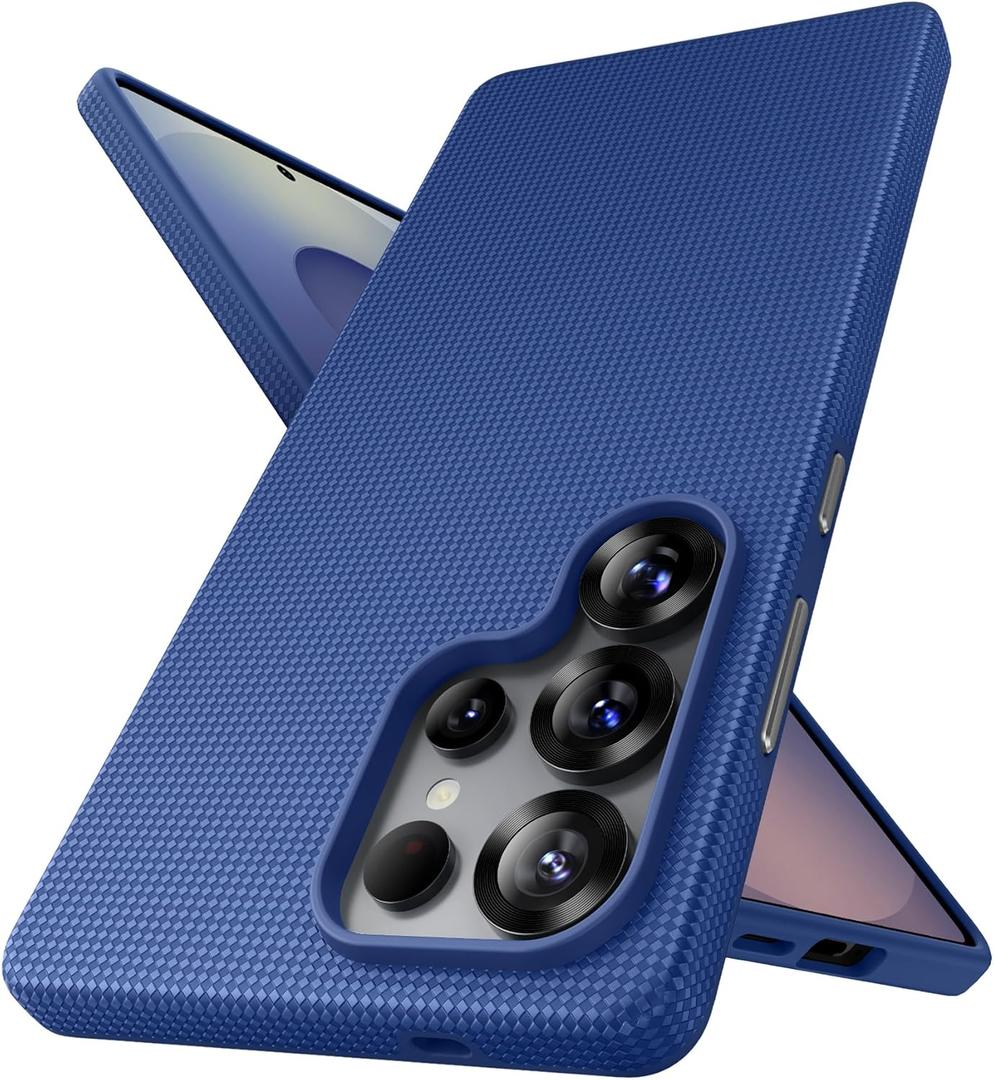 SSLOTSCASE for Samsung Galaxy S25 Ultra Case [Support Wireless Charging] Raised Edges Protect Camera & Screen, Ultra-Slim Durable Protective Phone Case Cover for Samsung S25 Ultra 6.9'' 5G 2025, Blue