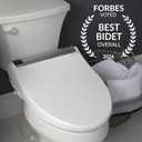 Bio Bidet BB2000 Bliss Electric Bidet Toilet Seat, Warm Water with Air Dryer, Heated Seat with Sensor and Slow Close Lid, Night Light, Remote Control, Elongated, White
