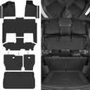 Custom Fit Floor Mats for 2011-2021 Dodge Grand Caravan 7 Seat | All Weather TPE Floor Liners & Trunk Mat & Backrest Protectors & Door Sill Guard | Odorless Full Set Interior Accessories, Grand Caravan 7 Seat|2011-2021