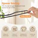 Plastic Hangers 20 Pack Ultra-Thin Space-Saving ABS 360 Swivel Hook Ideal for Closet Organization Fits Coats Shirts Dresses & More (20, Black), medium size