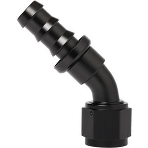 10AN 45 Degree Push Lock Hose Fitting End Adapter Aluminum Black