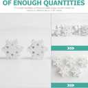 EXCEART 50Pcs Christmas Snowflake Buttons for DIY Crafts White Wooden Snowflake Buttons Embellishments Christmas Tree Ornaments for Winter Party Craft Sewing Home Decor