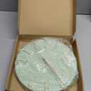 Wall Clock 12 Inch Silent Non-Ticking Imitation Wood Indoor Clock Round Green Decor Clock Modern 3D Figures Quartz Wall Clocks for Home, Hotel, Office, School