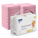 Disposable Changing Pad (100 Pack), Baby Incontinence Changing Pads Diaper UnderPads, Super Soft, Ultra Absorbent & Waterproof, Covers Any Surface for Baby Diaper Changes,18 x 13inch (Pink)