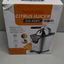 Healnitor 150W Electric Citrus Juicer Squeezer with 2 Cones, Stainless Steel Quiet Orange Juice Extractor Machines for Lime Grapefruit Lemon, Detachable Design
