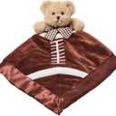Bearington Baby Touchdown Snuggler, 15 Inch Football Plush Stuffed Animal Teddy Bear Security Blanket Lovey for Babies (15" Touchdown)