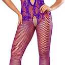Vorifun Women's Sexy Bodystocking Strap Bodysuits Thigh Lingerie Fishnet Pack of 2