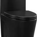 St. Tropez One-Piece Elongated Toilet Vortex Dual-Flush in Matte Black 1.1/1.6 gpf