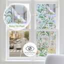Finnez Stained Glass Window Film, Floral Rainbow Sticker, 23.6″ x 157.4″, 23.6 Inch x 13.1 Feet