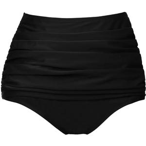 COCOPEAR Women's High Waisted Full Coverage Bikini Bottom Ruched Bathing Suit Bottoms for Women Tummy Control Swim Bottoms, Medium