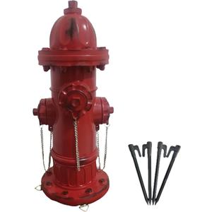 Fire Hydrant for Dogs to Pee On: Dog Fire Hydrant Pee Post Outdoor-17.5" Training Post Statue for Yard Garden (Red-Big)