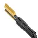 Electric Hot Comb for Wigs,450F Hot Comb for Black Hair,Dual Voltage PressingComb,Fast Heating Ceramic HotComb,Straightening Combs for Lace Front Wigs and Natural Black Hair (Gold)