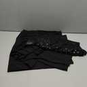 Womens Plus Size Formal Dresses - V Neck 3/4 Sleeve Sequin Prom Evening Gowns Long Maxi Dress (Black, 16 Plus)