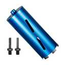 SALI Diamond Core Drill Bits 4" Diameter 10"/254mm Drilling Depth 5/8-11" Thread Core Bit Turbo Laser-Welded Segments for Cured Concrete with, Brick, Block, Masonry, with Two Adapters