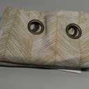 jinchan Taupe Printed Curtains 84 Inch Length 2 Panels Modern Jacquard Curtains with Herringbone Geometric Zigzag Pattern Room Darkening Drapes for Living Room Bedroom Grommet Top Window Treatments