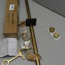 Gold Curtain Rods for Windows 16 to 28 Inch, Adjustable Drapery Rods with Aluminum End Cap and Full Surround Brackets,1-Inch Window Curtain Rod for Wall and Ceiling Mount