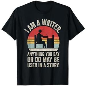 Catch Some Rays Vintage Retro I Am A Writer Funny Author Writer Gift T-Shirt L