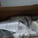 JCAJCA Kitchen Dining Chairs Set of 2 Modern Soft Linen Farmhouse Dining Room Chair with Metal Legs, Beige/ Walnut