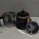 Food Chopper, 4 Cup Fast Food Processor, Electric Meat Grinder with 2 Speed, 4 Stainless Steel Blades, and Whisk, 400W Power for Chopping, Mixing, Emulsifying, Puree and Whisking, BPA-Free